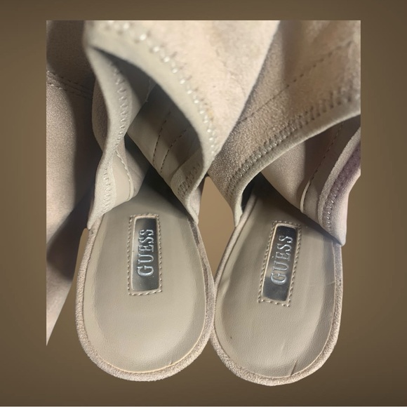 Guess Open Toe Knee High Suede Boots - Picture 10 of 11